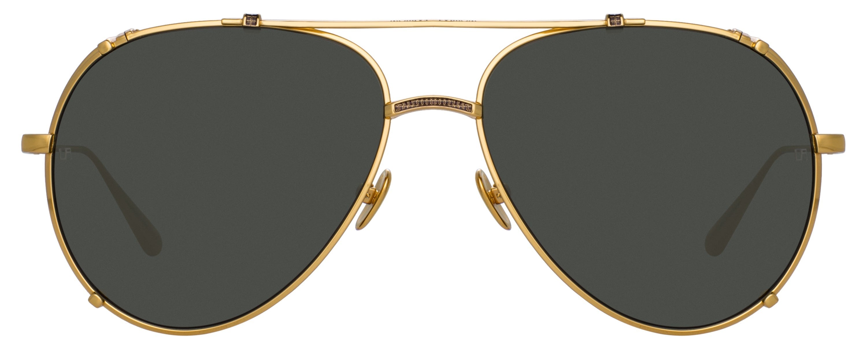 Color_LFL1039C9SUN - Newman Aviator Sunglasses in Yellow Gold and Grey