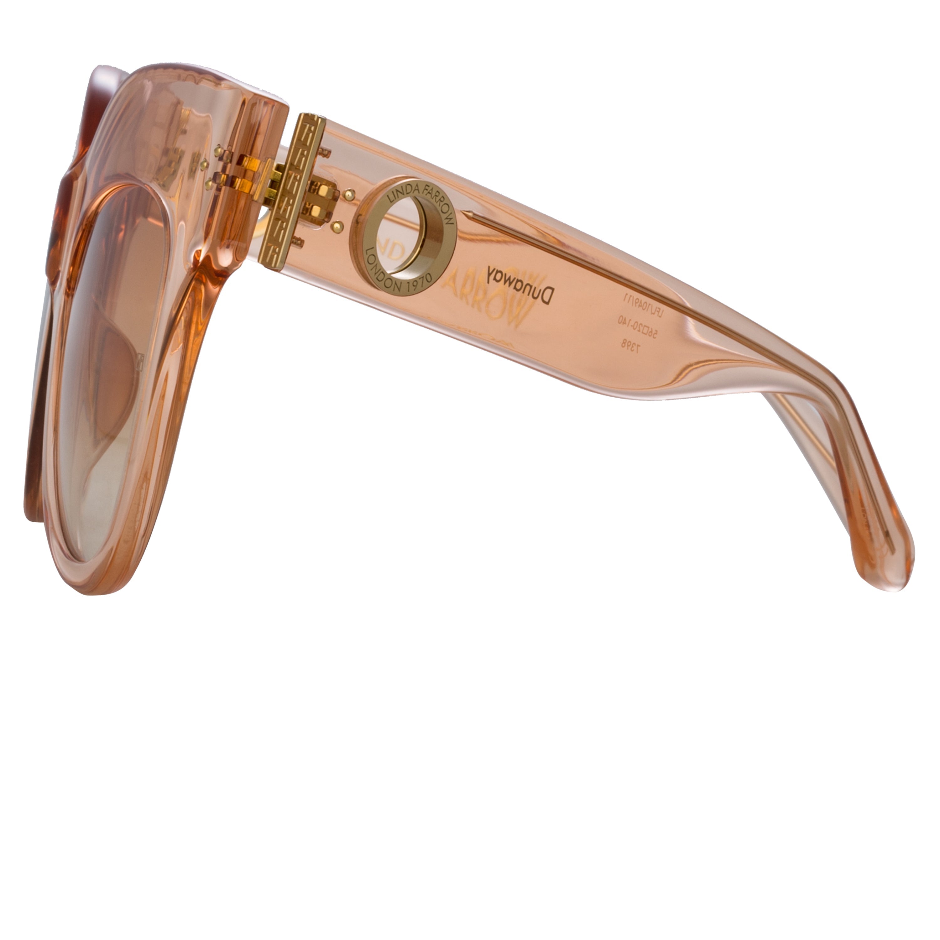 Color_LFL1049C11SUN - Dunaway Oversized Sunglasses in Peach