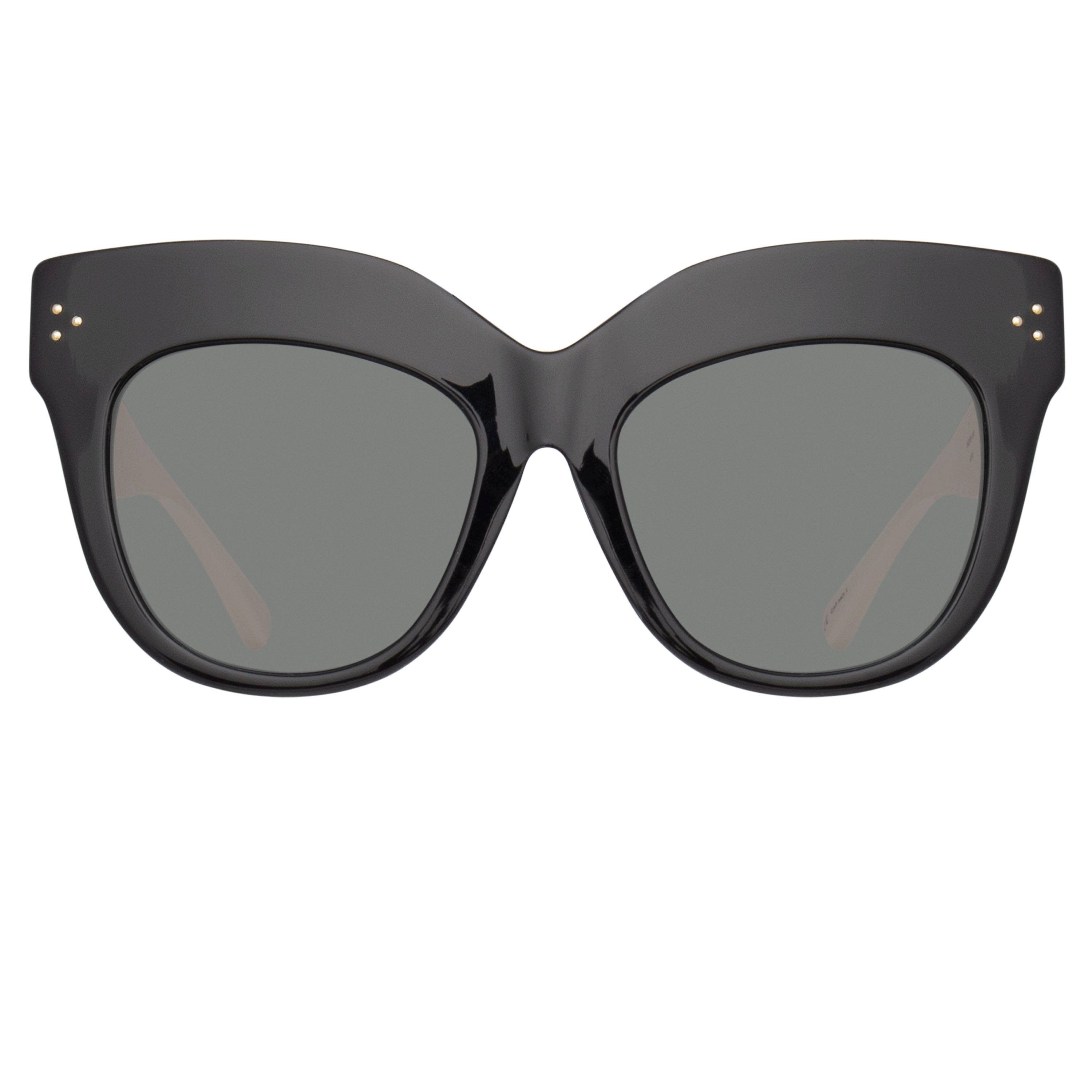 Color_LFL1049C8SUN - Dunaway Oversized Sunglasses in Black and Cream