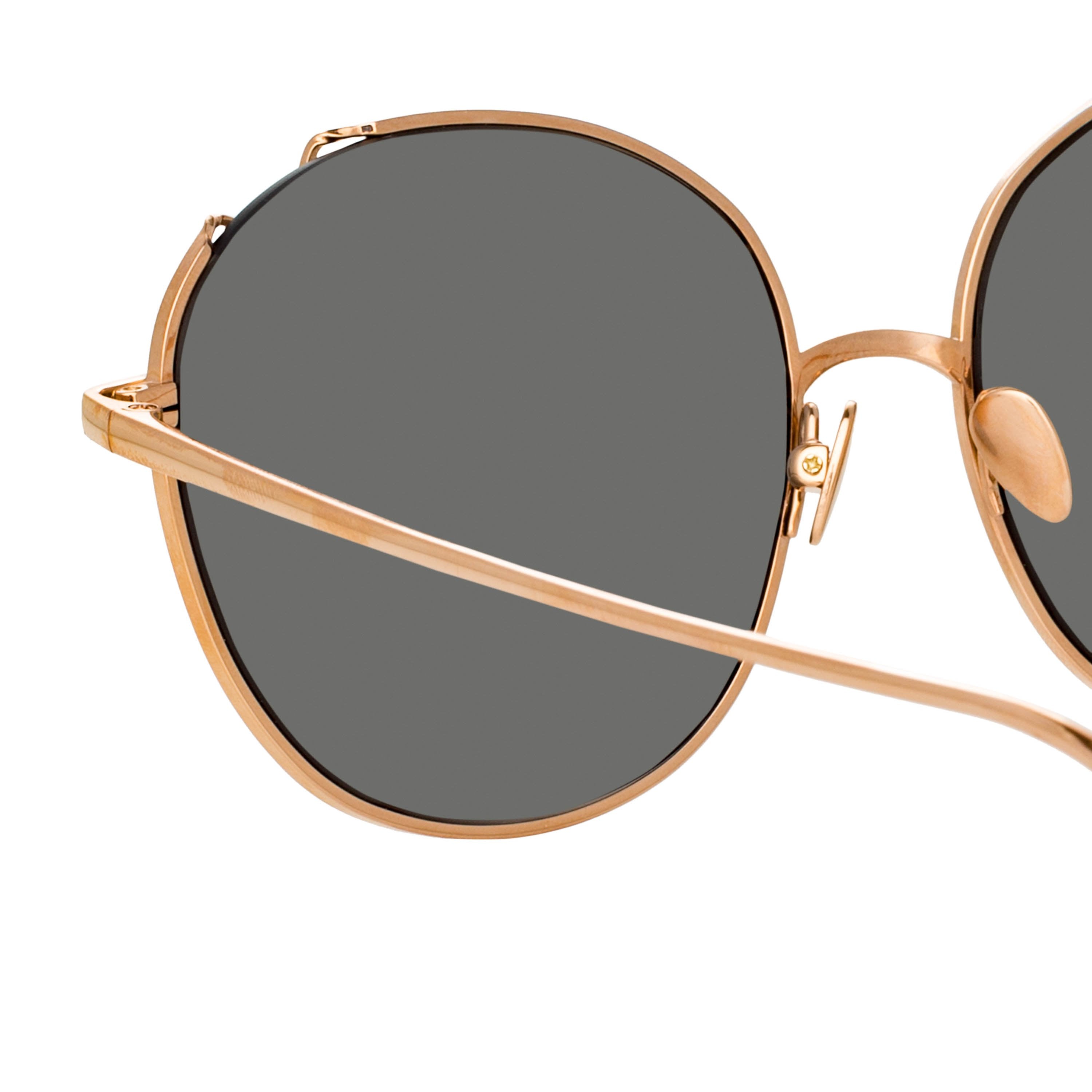 Color_LFL1054C5SUN - Hannah Cat Eye Sunglasses in Rose Gold and Platinum Lenses