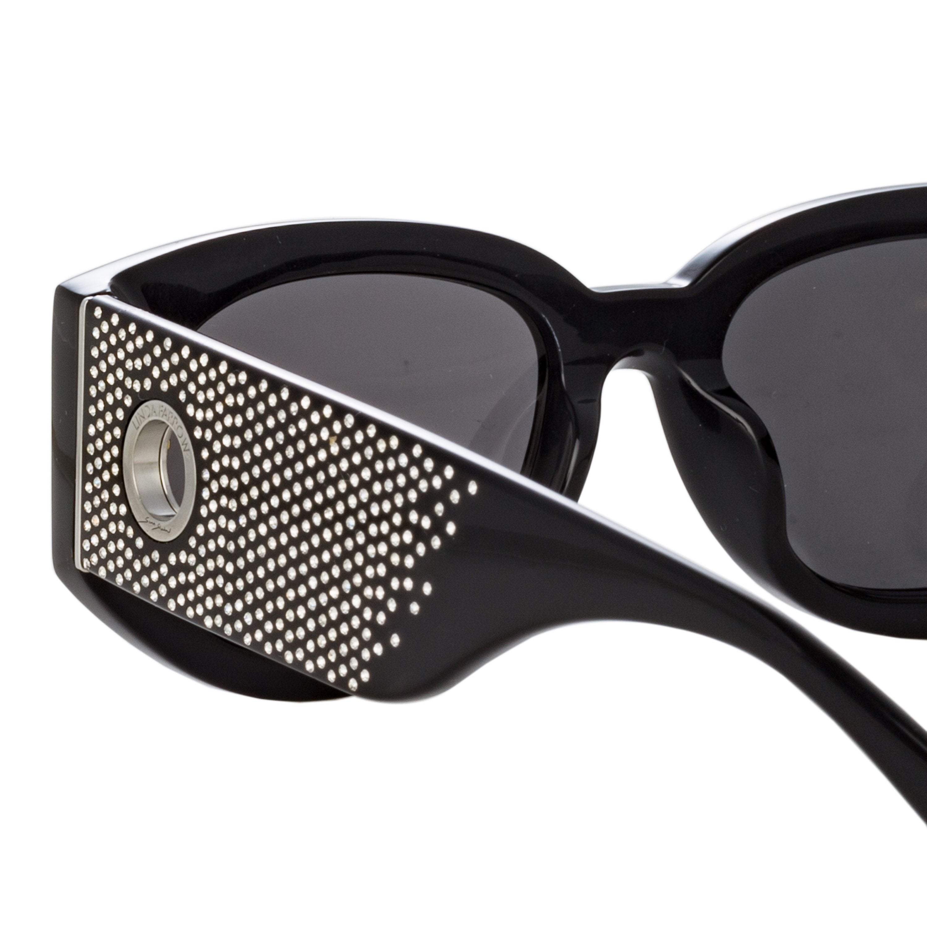 Color_LFL1059C12SUN - Debbie D-Frame Sunglasses in Black and Crystal Temples