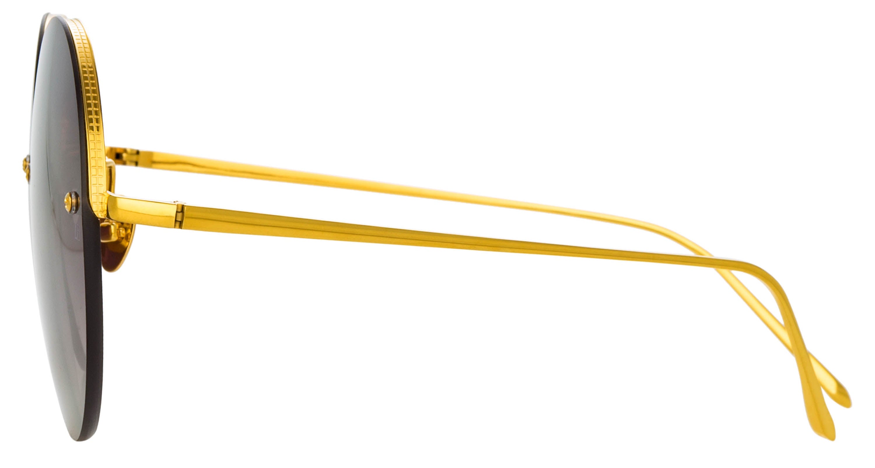 Color_LFL1097C1SUN - Adrienne Round Sunglasses in Yellow Gold and Grey