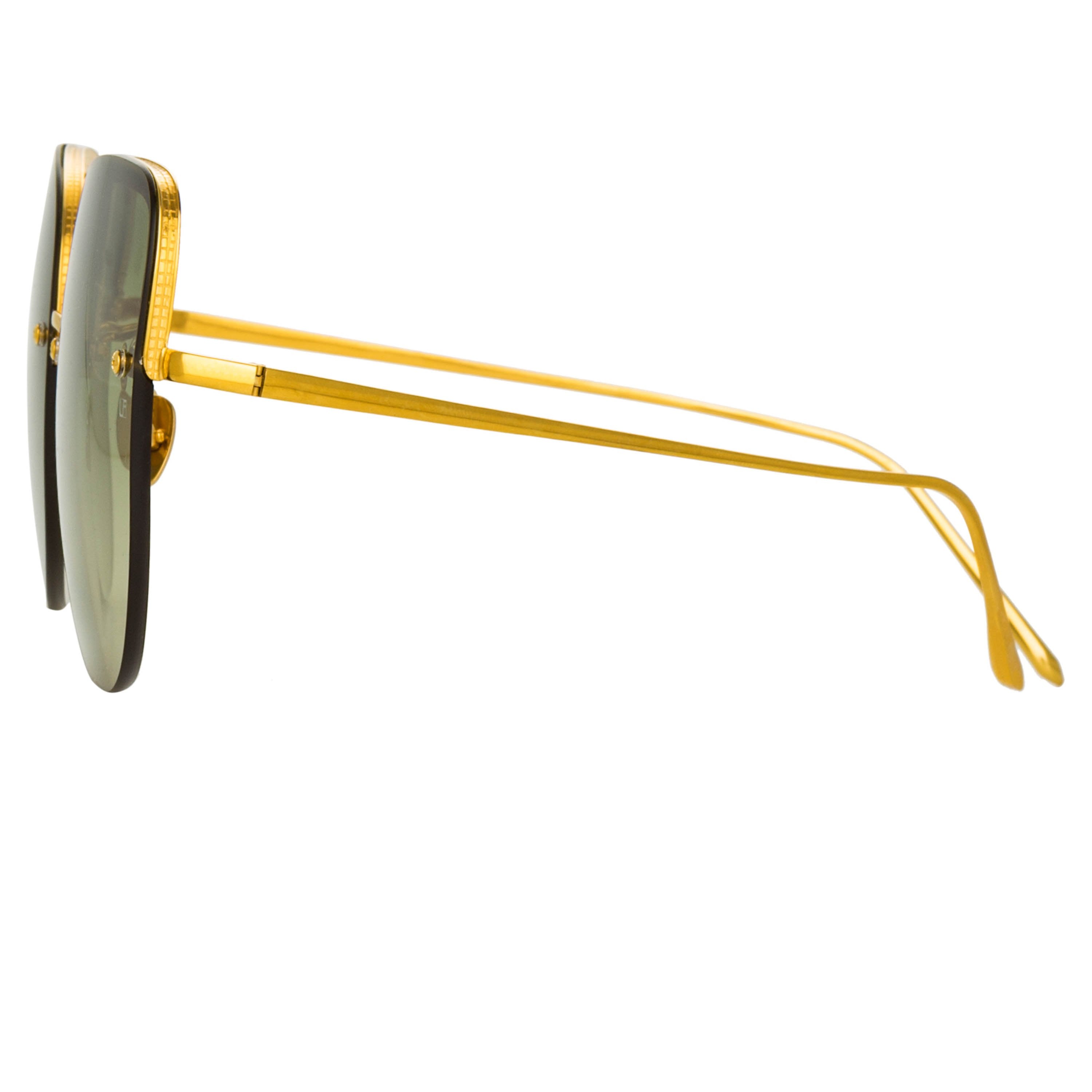 Color_LFL1099C2SUN - Loni Cat Eye Sunglasses in Yellow Gold and Green