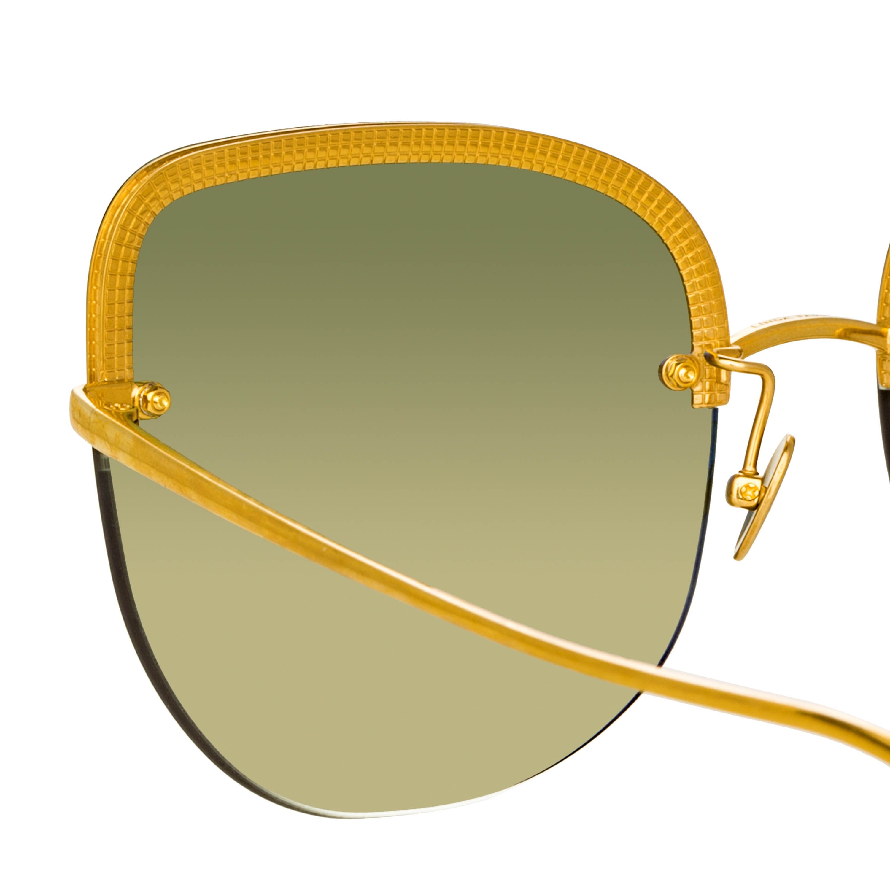 Color_LFL1099C2SUN - Loni Cat Eye Sunglasses in Yellow Gold and Green