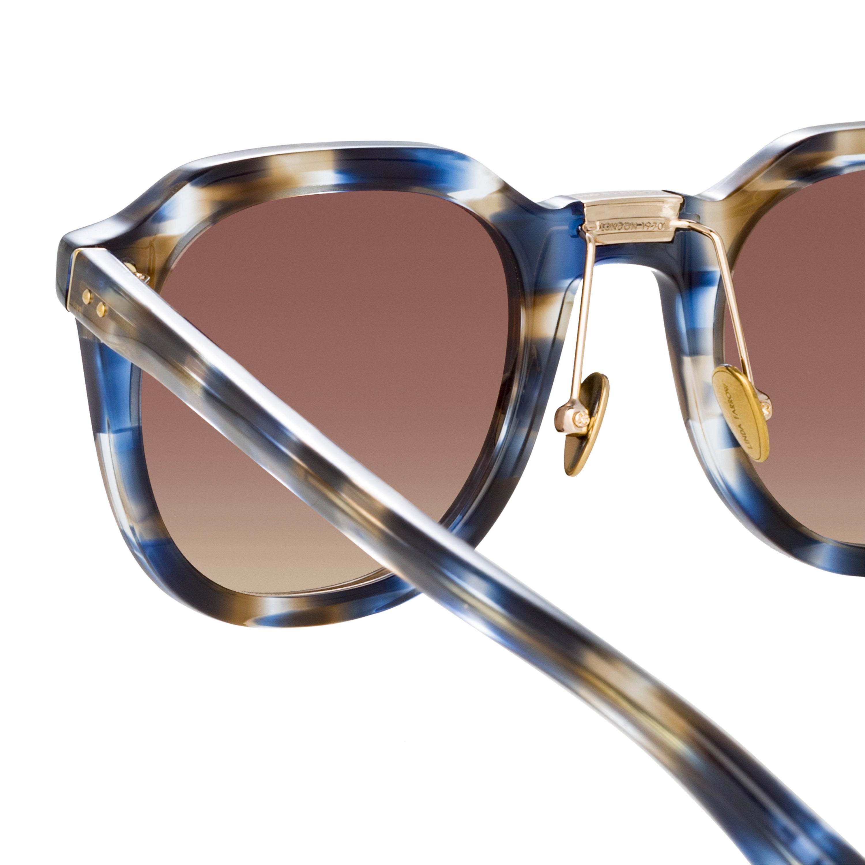 Color_LFL1103C8SUN - Fletcher Angular Sunglasses in Blue Tortoiseshell