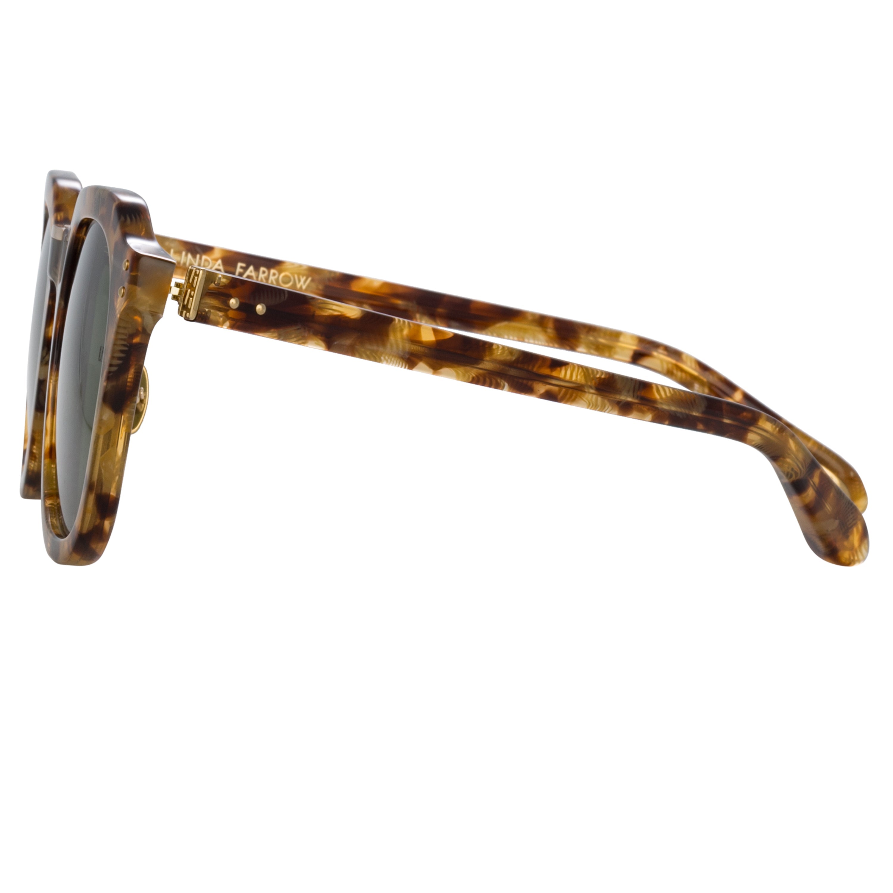Color_LFL1103C9SUN - Fletcher Angular Sunglasses in Tobacco Tortoiseshell and Green