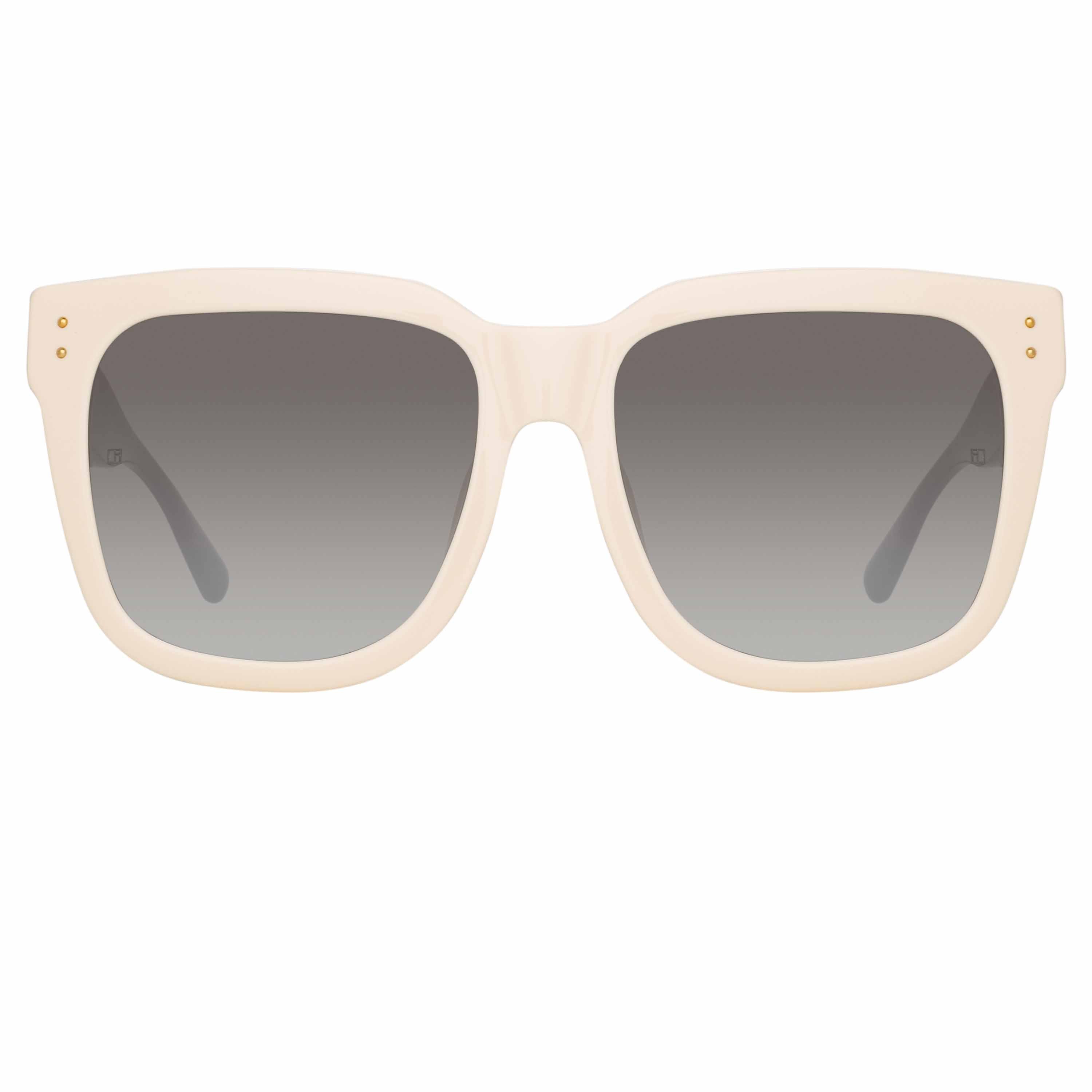 Color_LFL1175C3SUN - Freya Square Sunglasses in Cream and Black