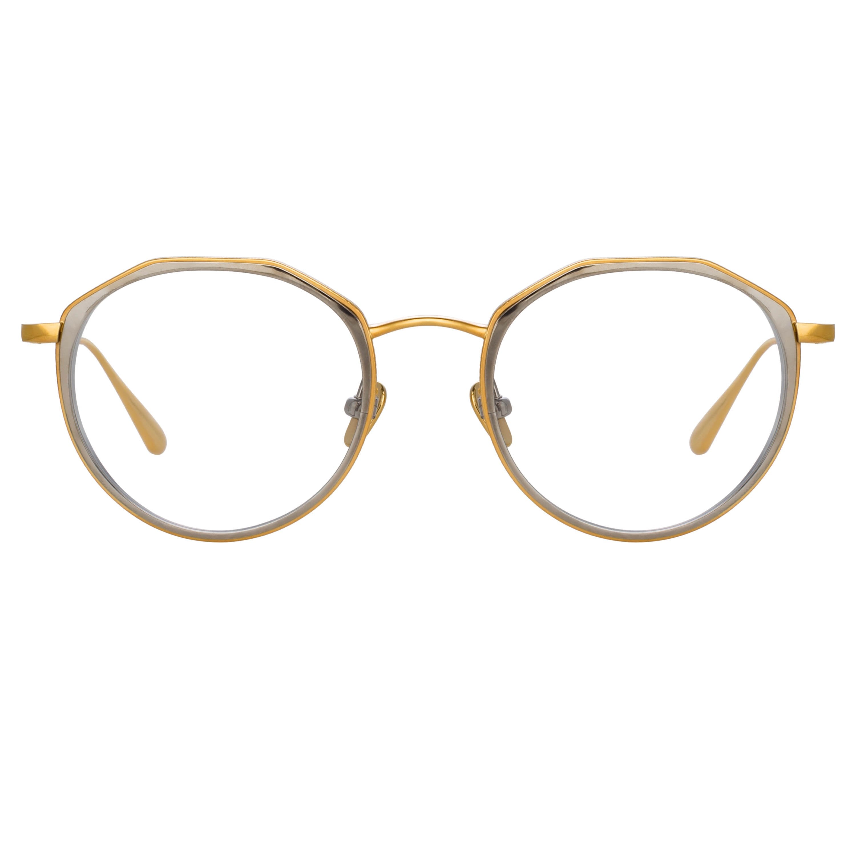 Color_LFL1225C4OPT - Cesar Angular Optical Frame in Yellow Gold and White Gold