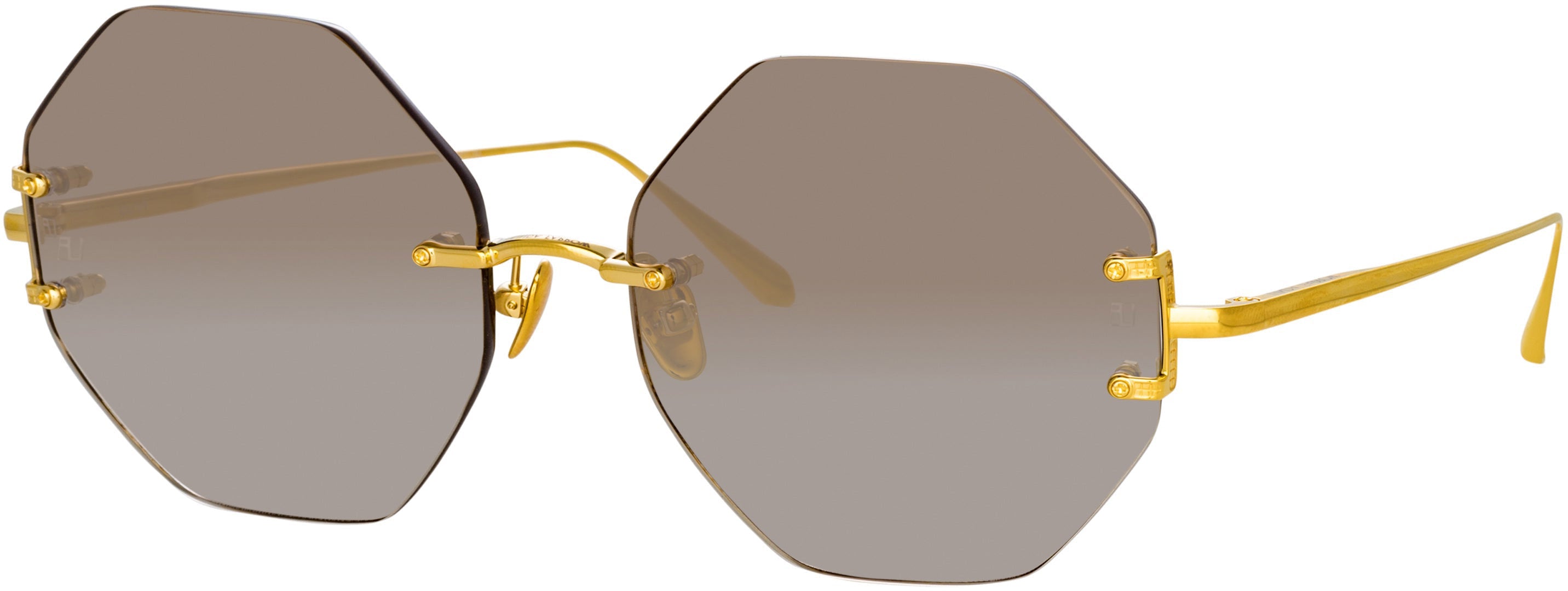Color_LFL1267C1SUN - Arua Hexagon Sunglasses in Yellow Gold