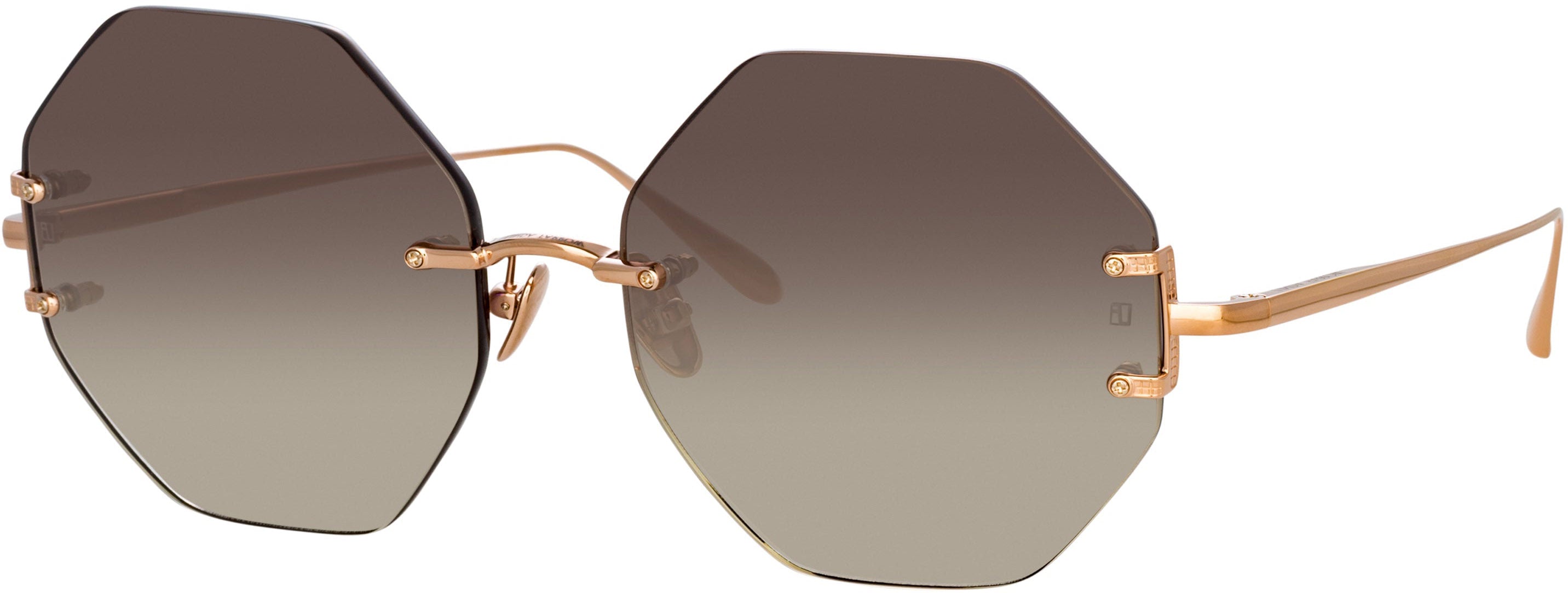 Color_LFL1267C3SUN - Arua Hexagon Sunglasses in Rose Gold