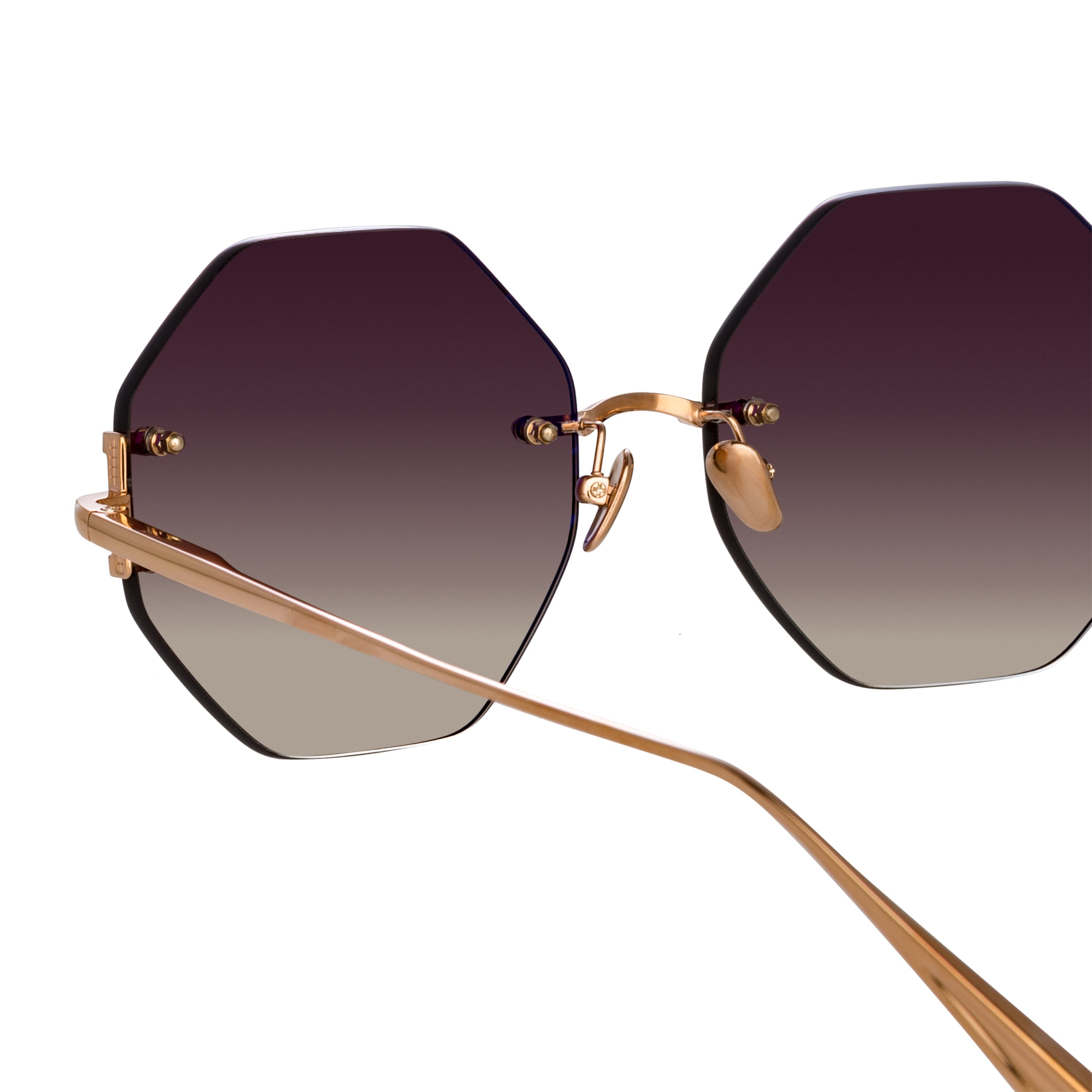 Color_LFL1267C3SUN - Arua Hexagon Sunglasses in Rose Gold