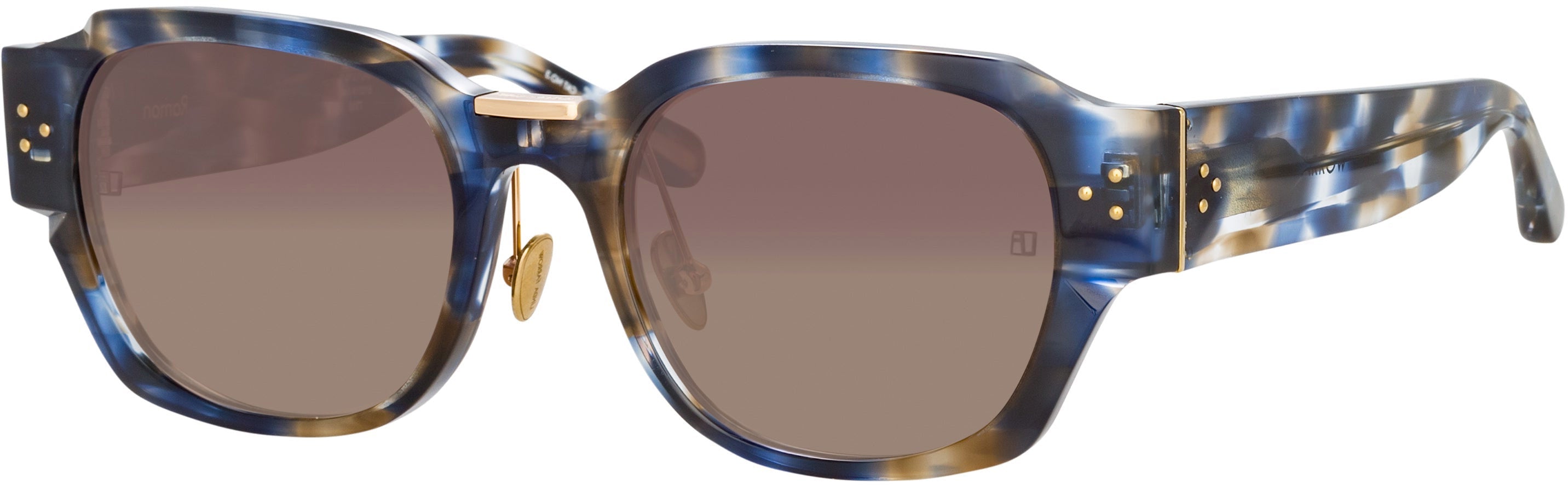 Color_LFL1270C3SUN - Ramon Rectangular Sunglasses in Blue Tortoiseshell