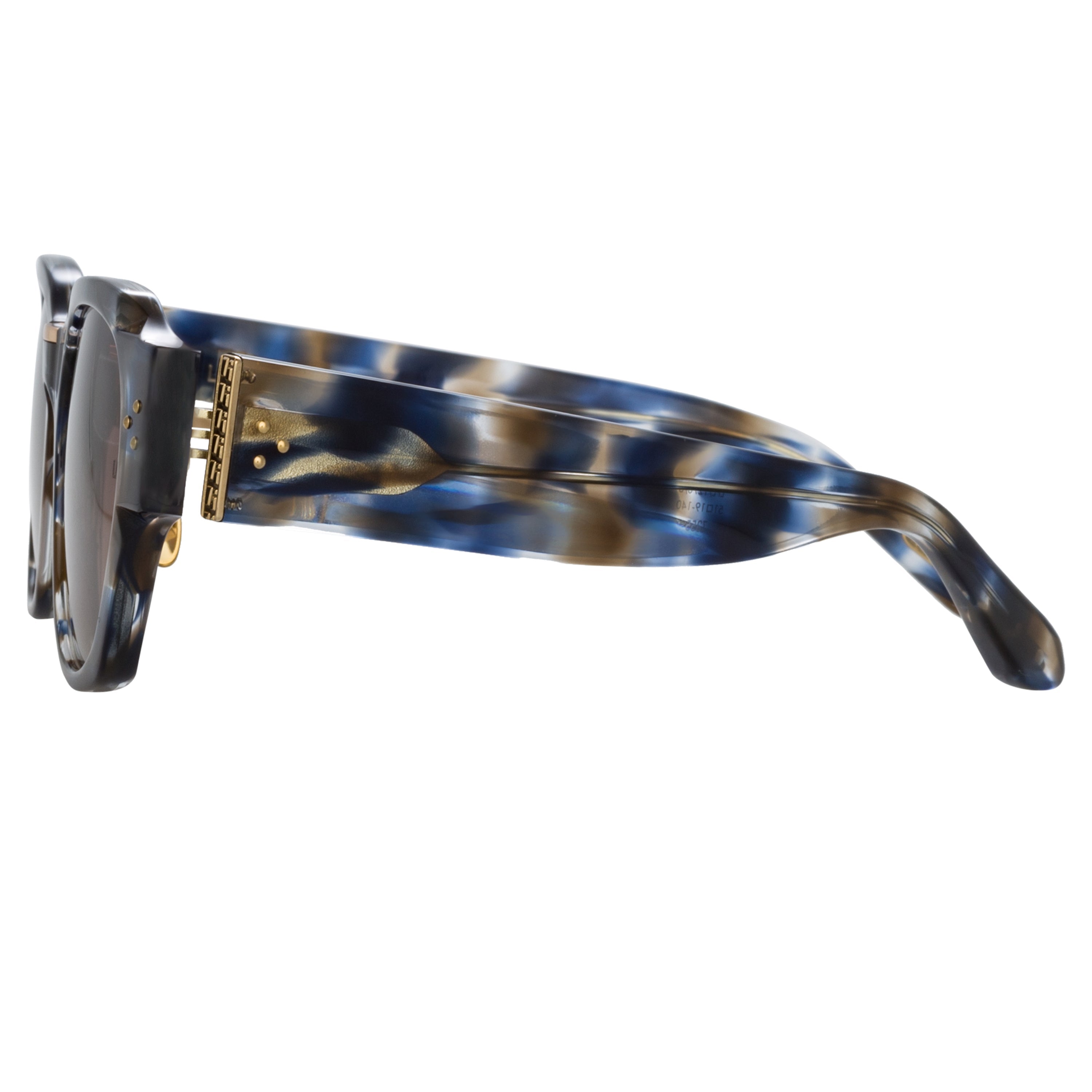 Color_LFL1270C3SUN - Ramon Rectangular Sunglasses in Blue Tortoiseshell