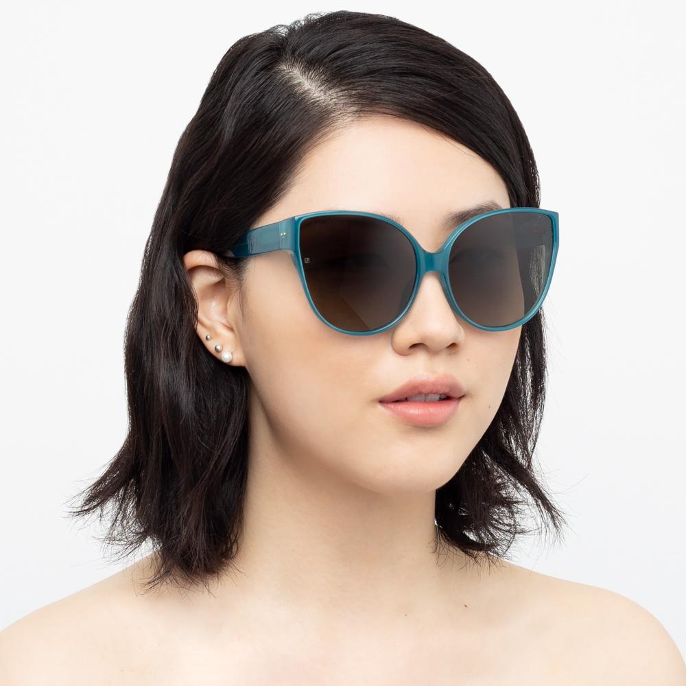 Color_LFL656C17SUN - Linda Farrow 656 C17 Cat Eye Sunglasses