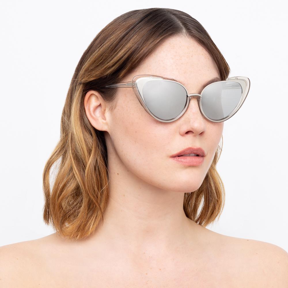 Color_LFL736C5SUN - Linda Farrow Khira C5 Cat Eye Sunglasses