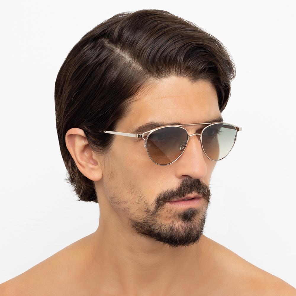 Color_LFL804C6SUN - Linda Farrow Omar C6 Aviator Sunglasses