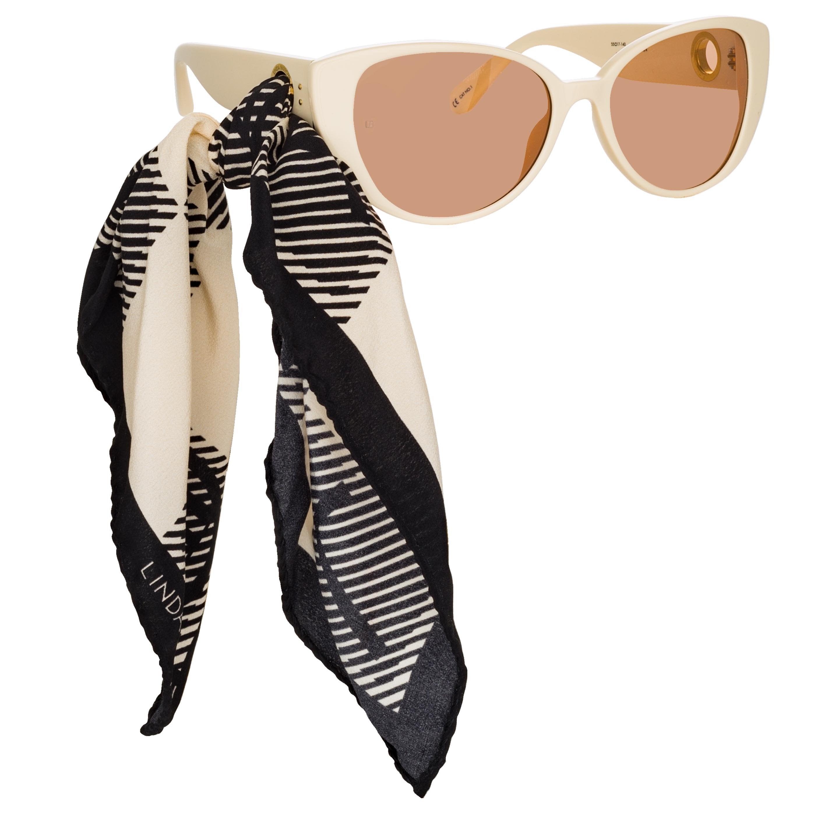 Color_LFL986C4SUN - Sarandon Cat Eye Sunglasses in Cream