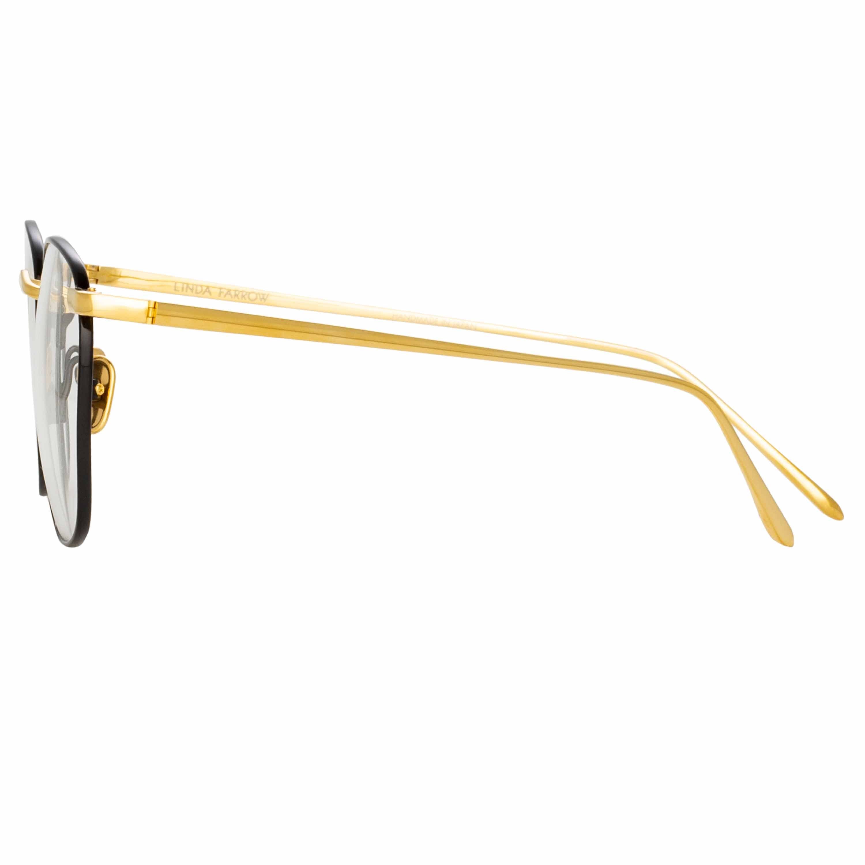 Color_LFLC479C18OPT - The Simon | Square Optical Frame in Yellow Gold and Black (C18)