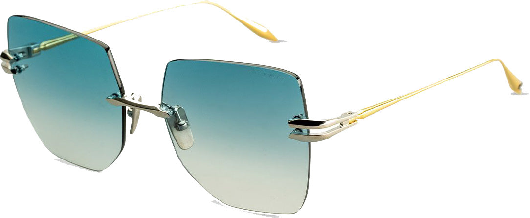 Color_DTS155-A-03 - SILVER - WHITE GOLD - DARK TURQUOISE TO CLEAR GRADIENT