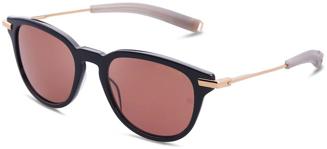 Color_DLS412-A-01 - BLACK - WHITE GOLD - DITA-LAND LENS - BROWN POLARIZED