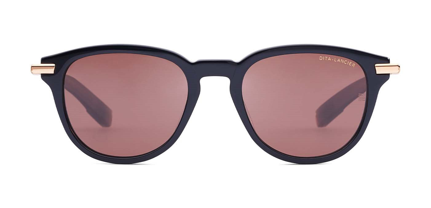 Color_DLS412-A-01 - BLACK - WHITE GOLD - DITA-LAND LENS - BROWN POLARIZED