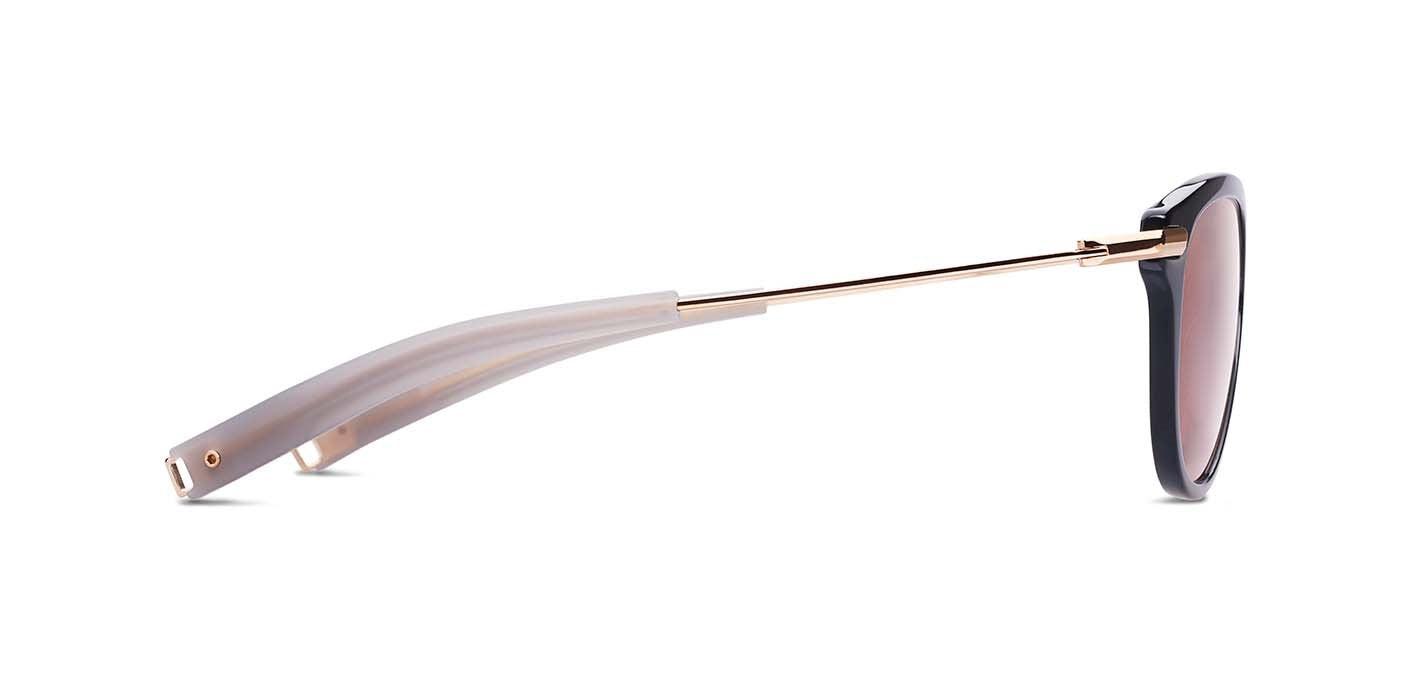 Color_DLS412-A-01 - BLACK - WHITE GOLD - DITA-LAND LENS - BROWN POLARIZED