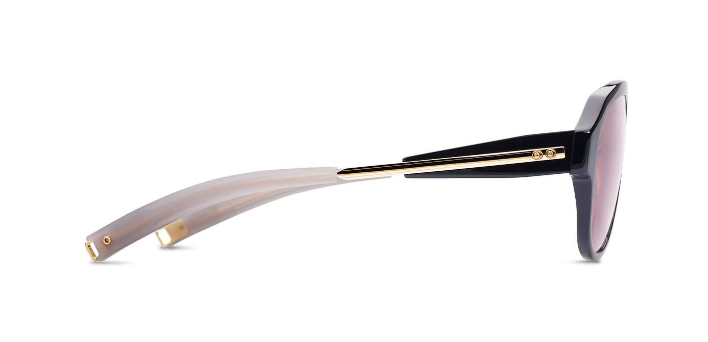 Color_DLS706-A-01 - BLACK - WHITE GOLD - DITA-LAND LENS - BROWN POLARIZED