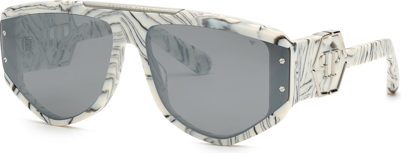 Color_9YLX - MARMORIZED IVORY / SMOKE/MIRROR SILVER