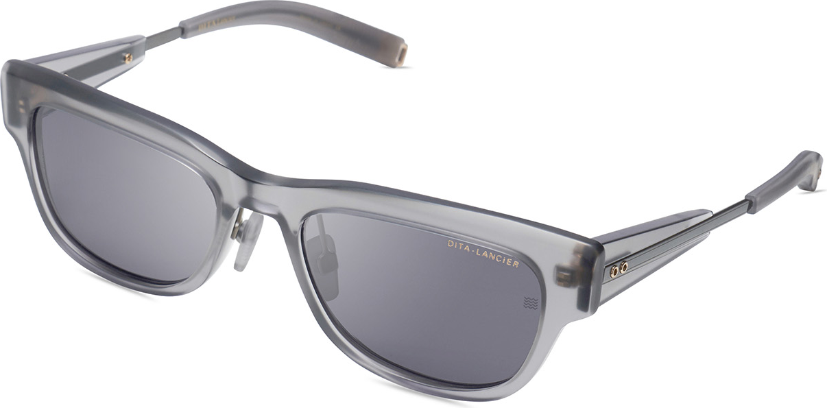 Color_DLS704-A-02 - SATIN CRYSTAL GREY - ANTIQUE SILVER - DITA-SEA LENS - GREY POLARIZED