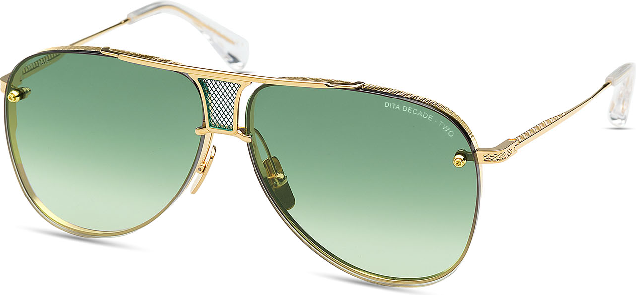 Color_DRX-2082-L-GLD-CLR-62 - Yellow Gold - Crystal Clear - Green - Solid