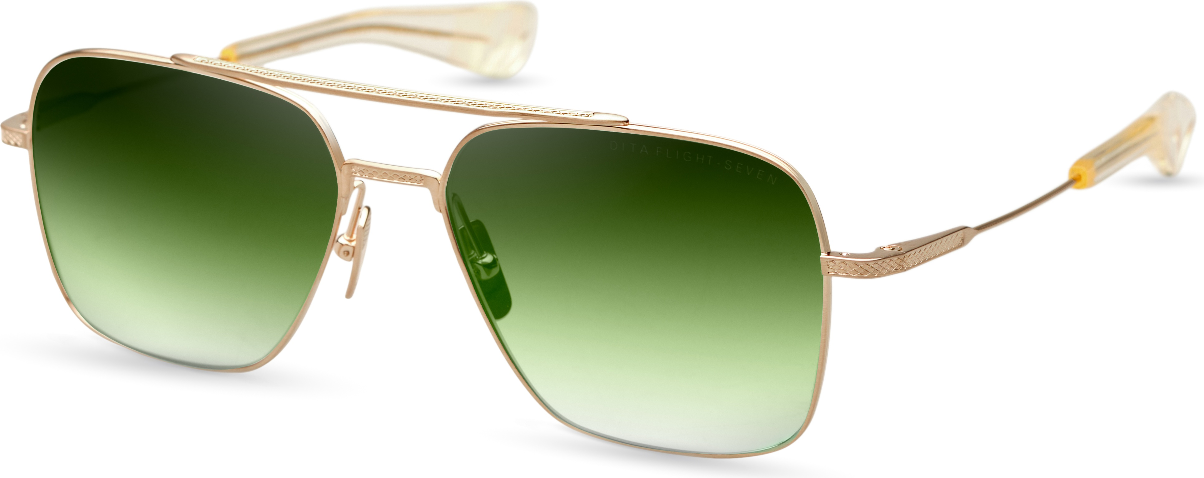 Color_DTS111-57-07 - Brushed White Gold - Clear - Dark Green To Clear - Gradient