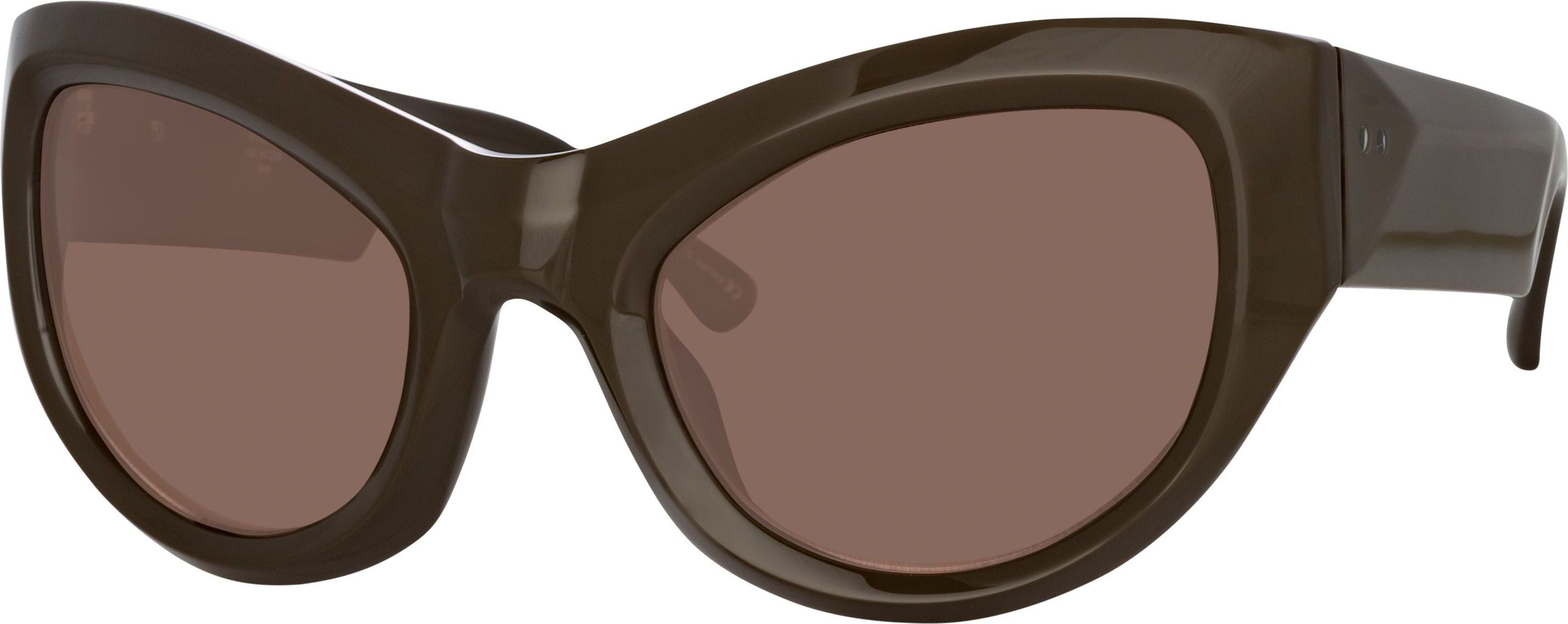 Color_DVN209C4SUN - Dries Van Noten Wrap Sunglasses in Brown