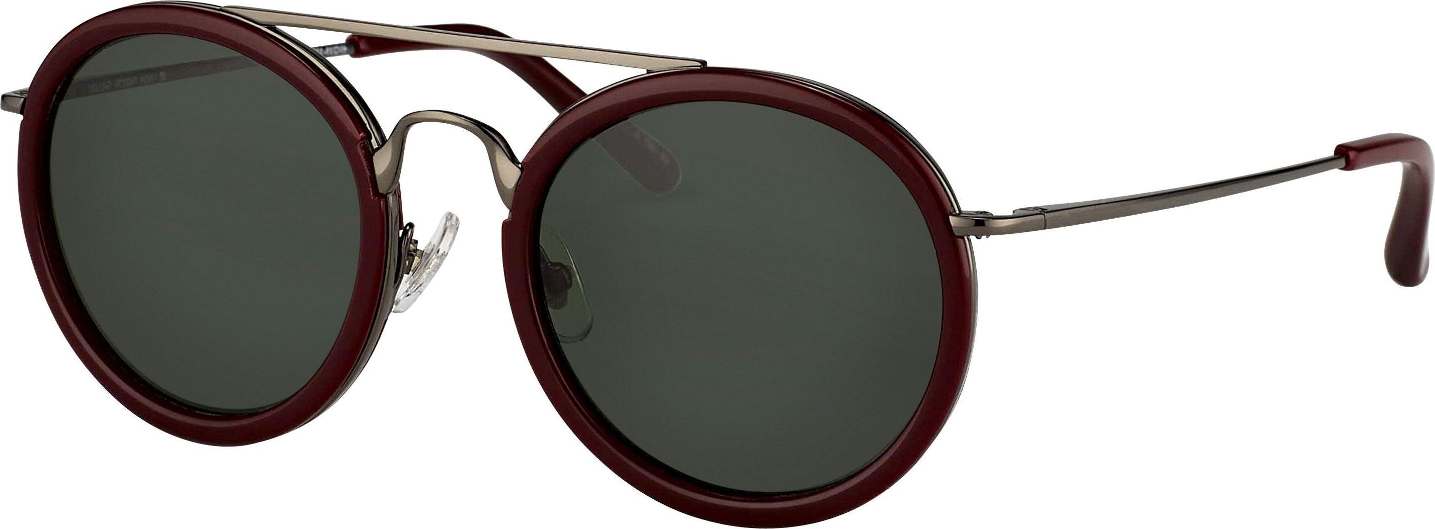Color_DVN52C10SUN - Dries Van Noten Aviator Sunglasses in Burgundy