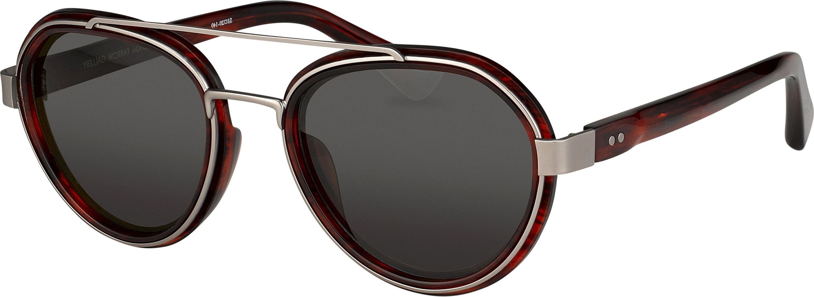 Color_DVN82C3SUN - Dries Van Noten Aviator Sunglasses in Bordeaux