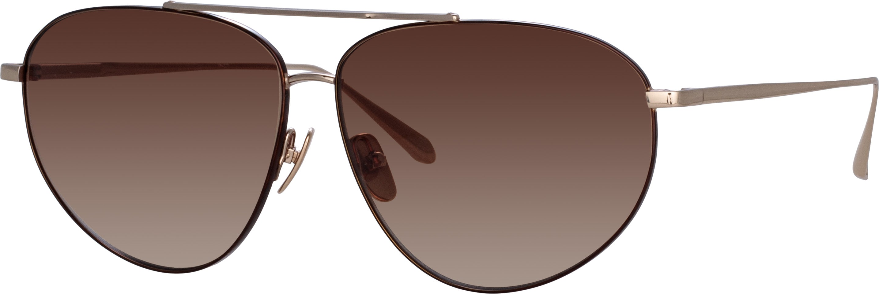 Color_LFL1391C2SUN - Gabriel Oversized Sunglasses in Light Gold and Mocha