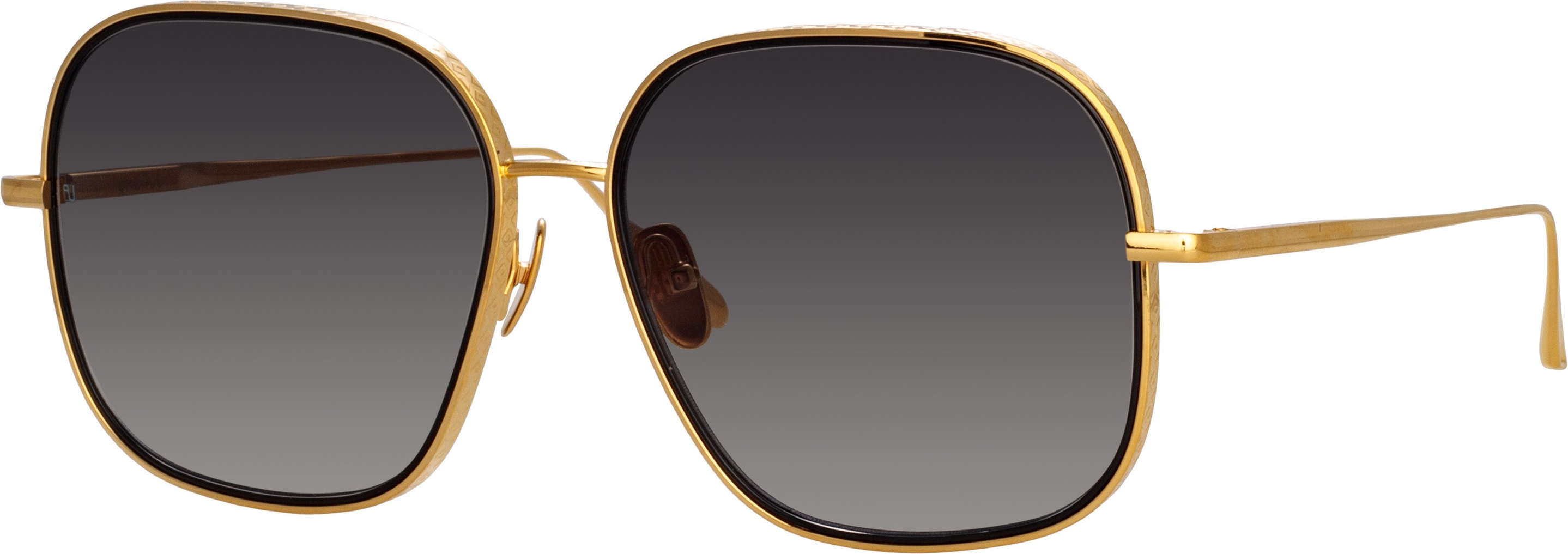 Color_LFL1394C2SUN - Juliana Oversized Sunglasses in Yellow Gold / Grey