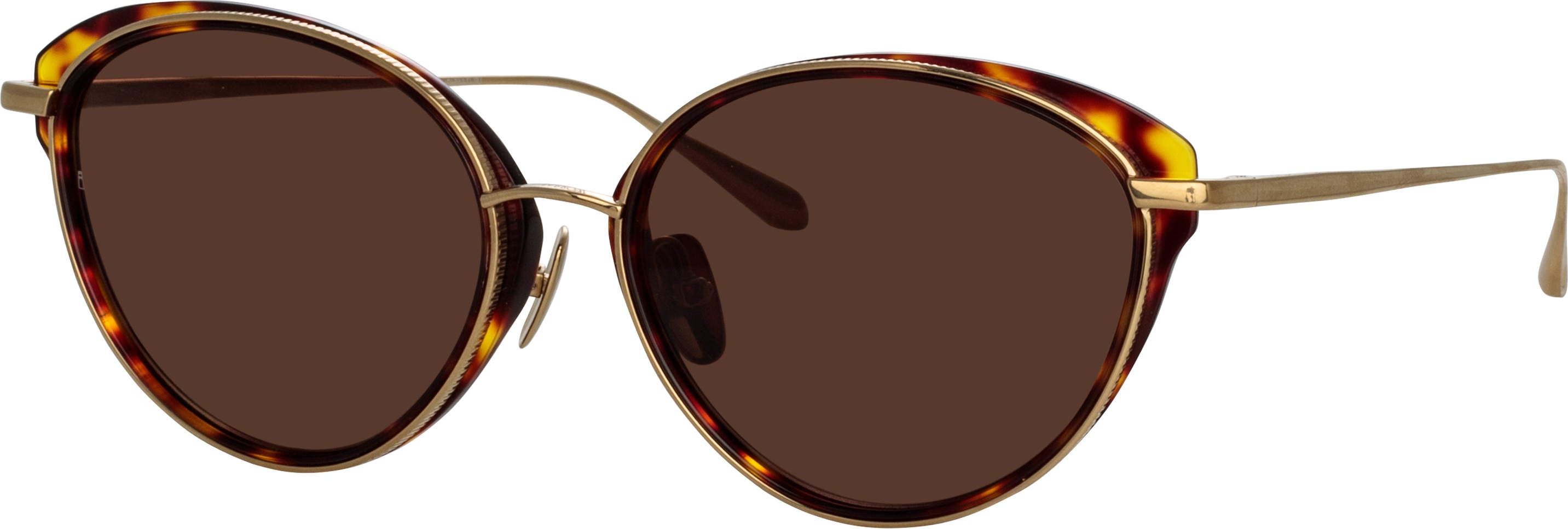 Color_LFL1445C2SUN - Song Cat Eye Sunglasses in Light Gold and Tortoiseshell
