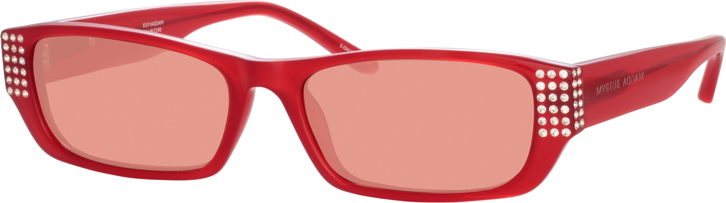 Color_MAGDA15C2SUN - Magda Butrym Rectangular Sunglasses in Red