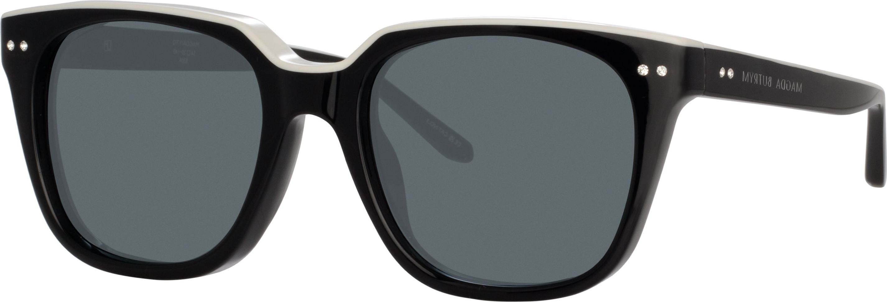 Color_MAGDA17C2SUN - Magda Butrym D-Frame Sunglasses in Black and White