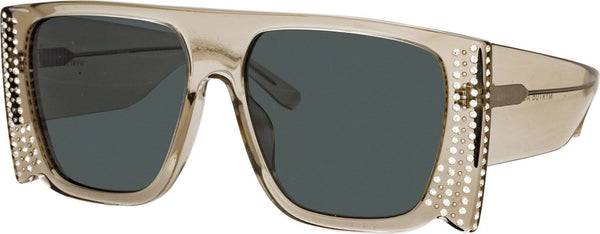 Color_MAGDA1C3SUN - Magda Butrym Flat Top Sunglasses in Grey and Silver