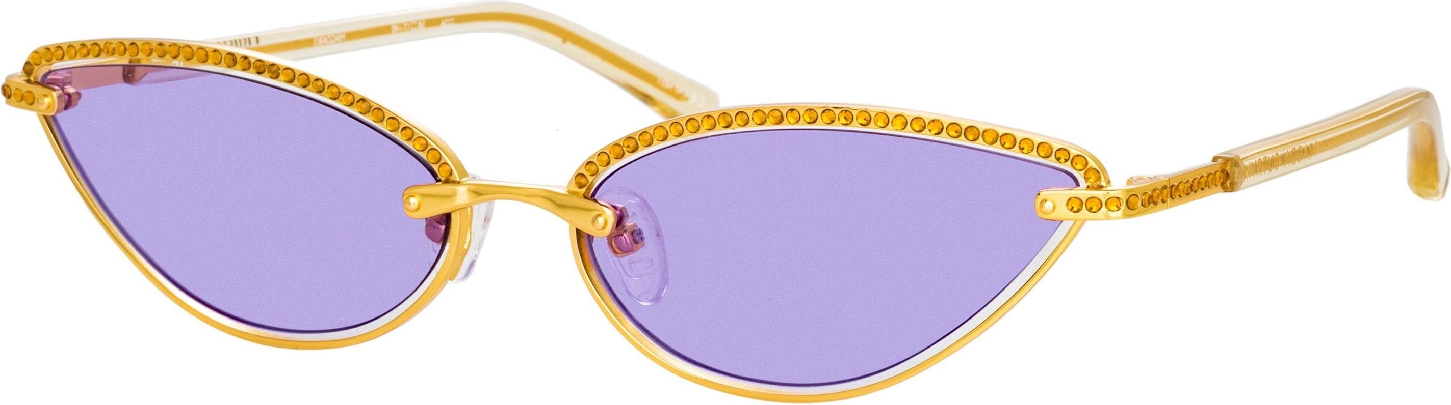 Color_MAGDA8C3SUN - Magda Butrym Cat Eye Sunglasses in Yellow Gold