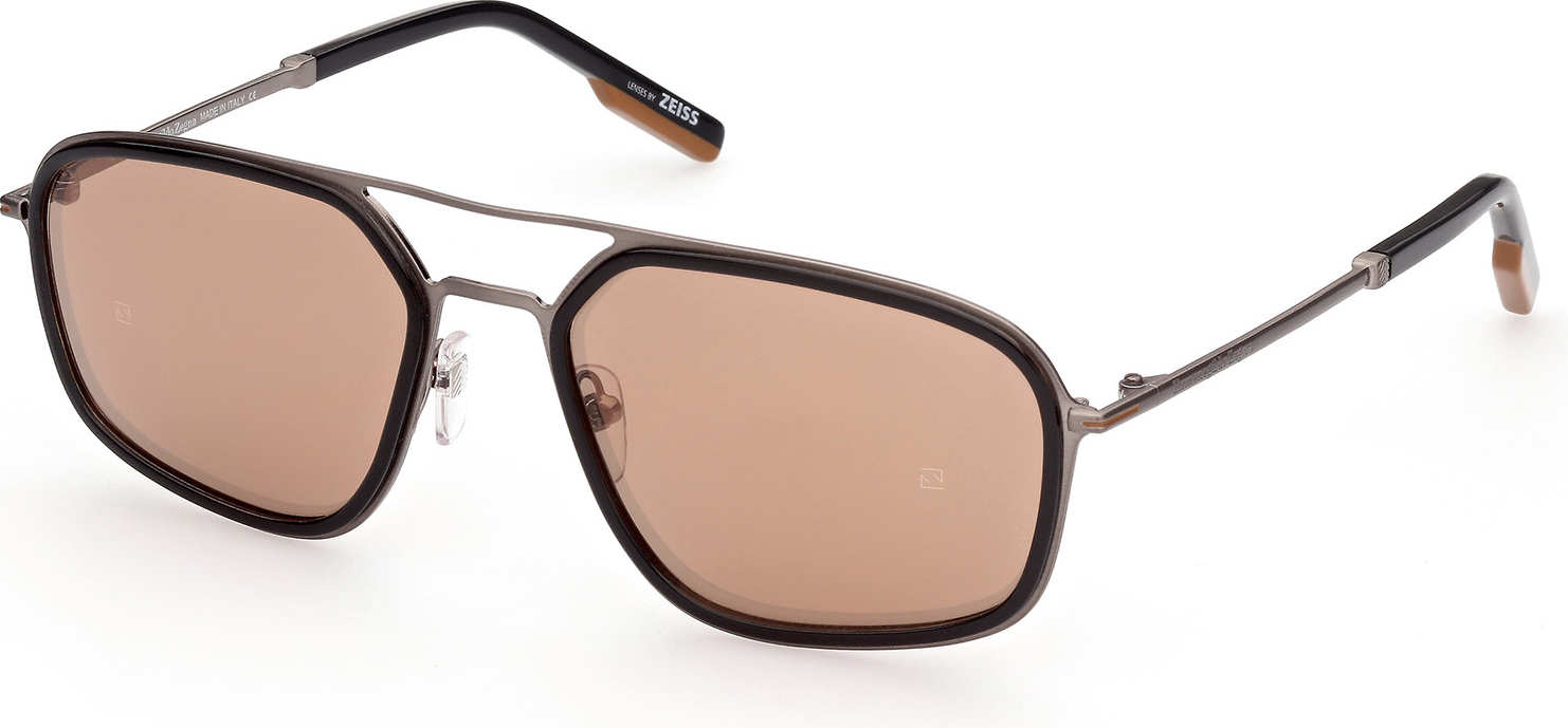 Color_12G - shiny dark ruthenium / brown mirror