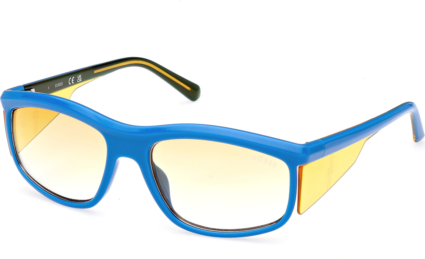 Color_90G - shiny blue / brown mirror