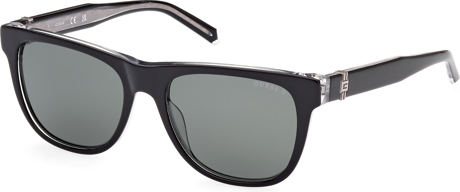 Color_01R - shiny black / green polarized