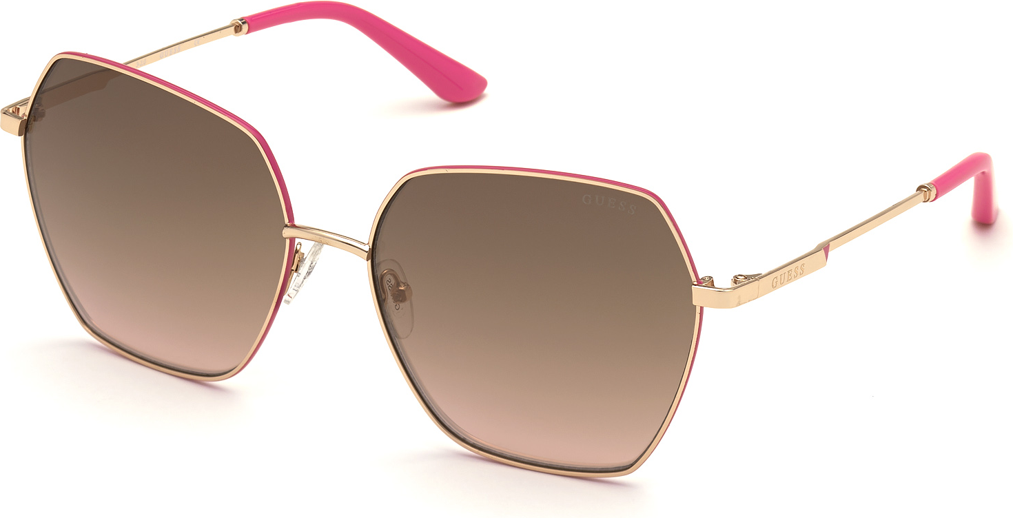 Color_28G - shiny rose gold / brown mirror