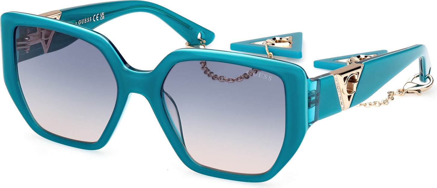 Color_87W - shiny turquoise / gradient blue