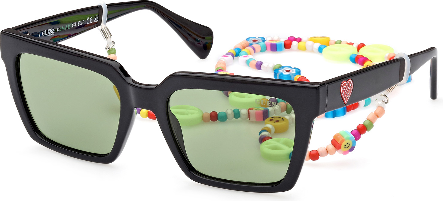 Color_01N - shiny black / green