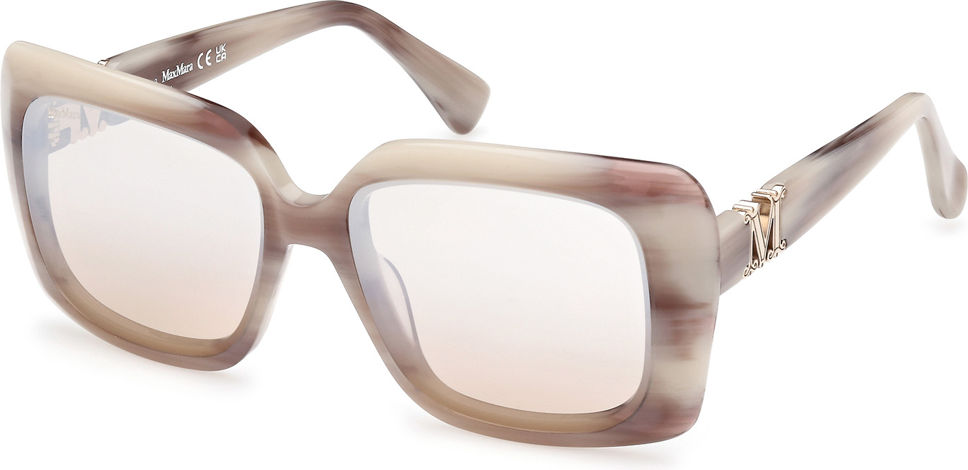 Color_60G - beige horn / brown mirror