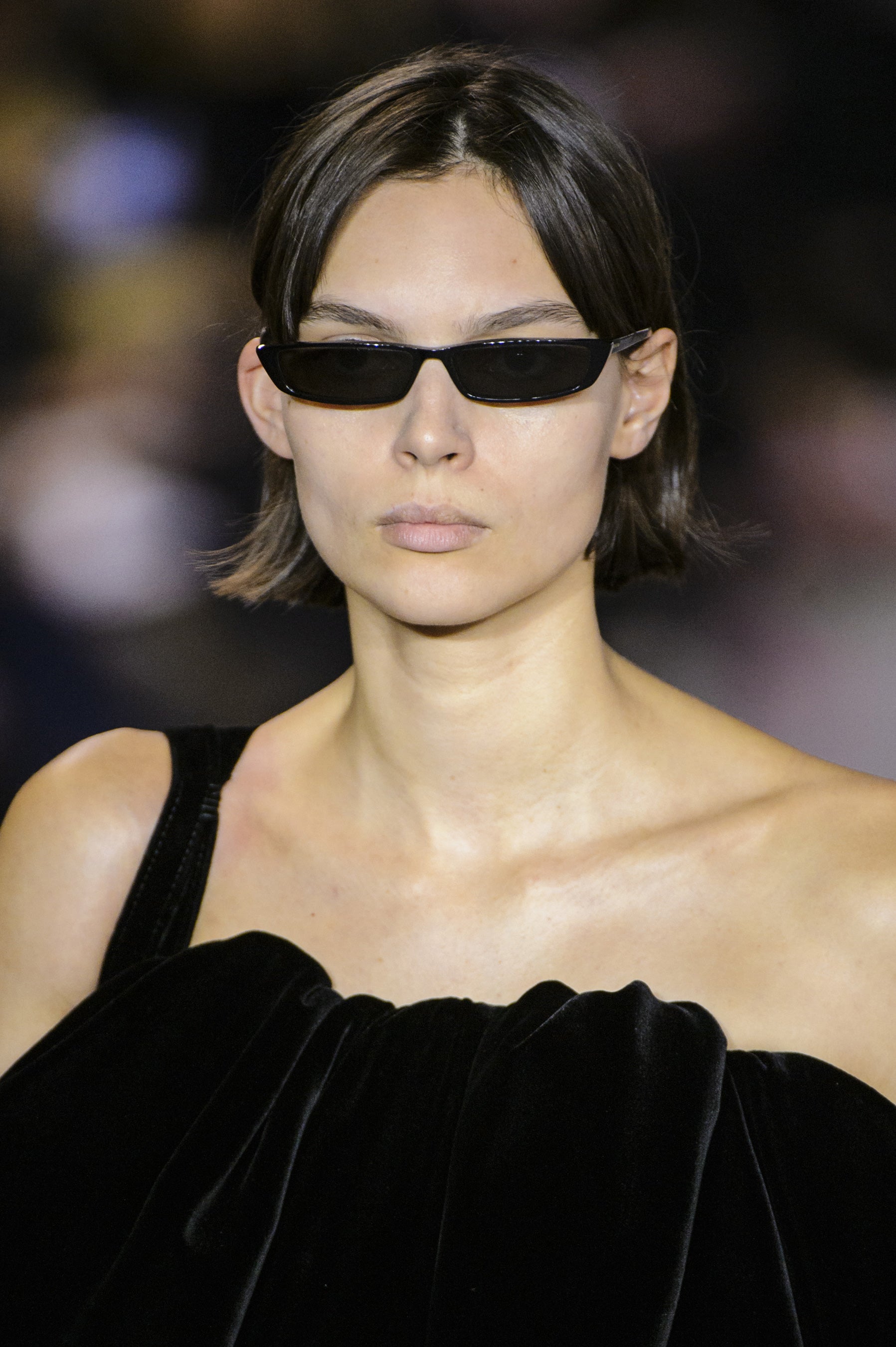 balenciaga cat eye fashion show sunglasses