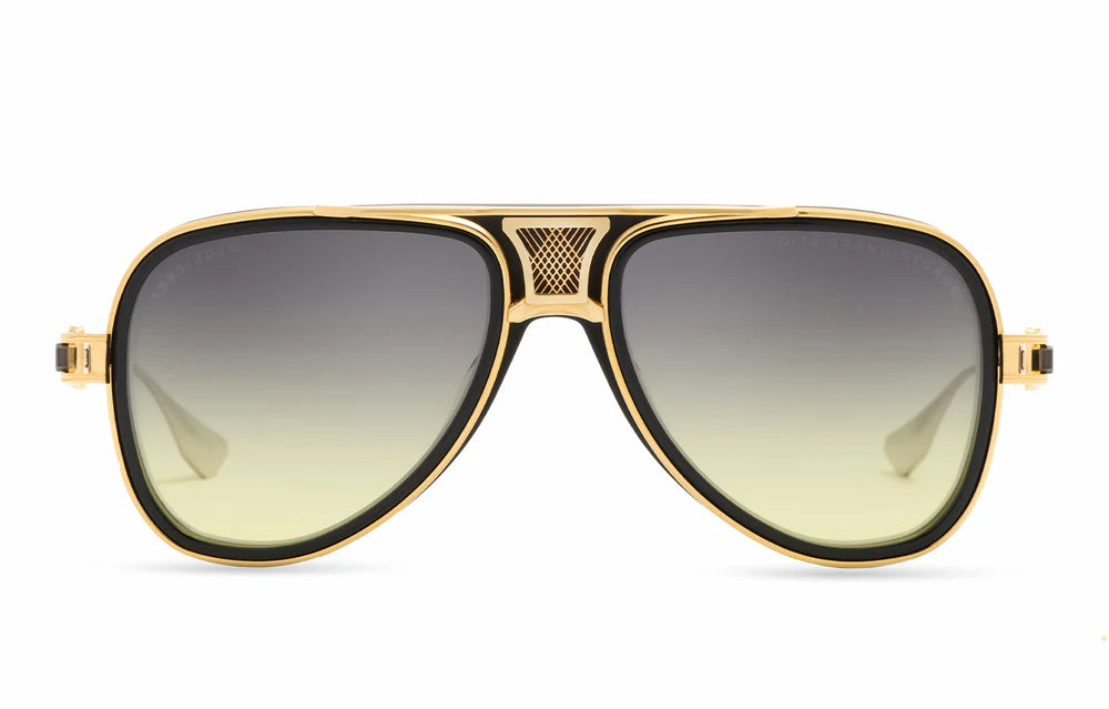 Dita Grand-Decade DTS460 luxury sunglasses-A-01 - Black - Yellow Gold - Silver - Grey To Yellow Gradient - Gradient